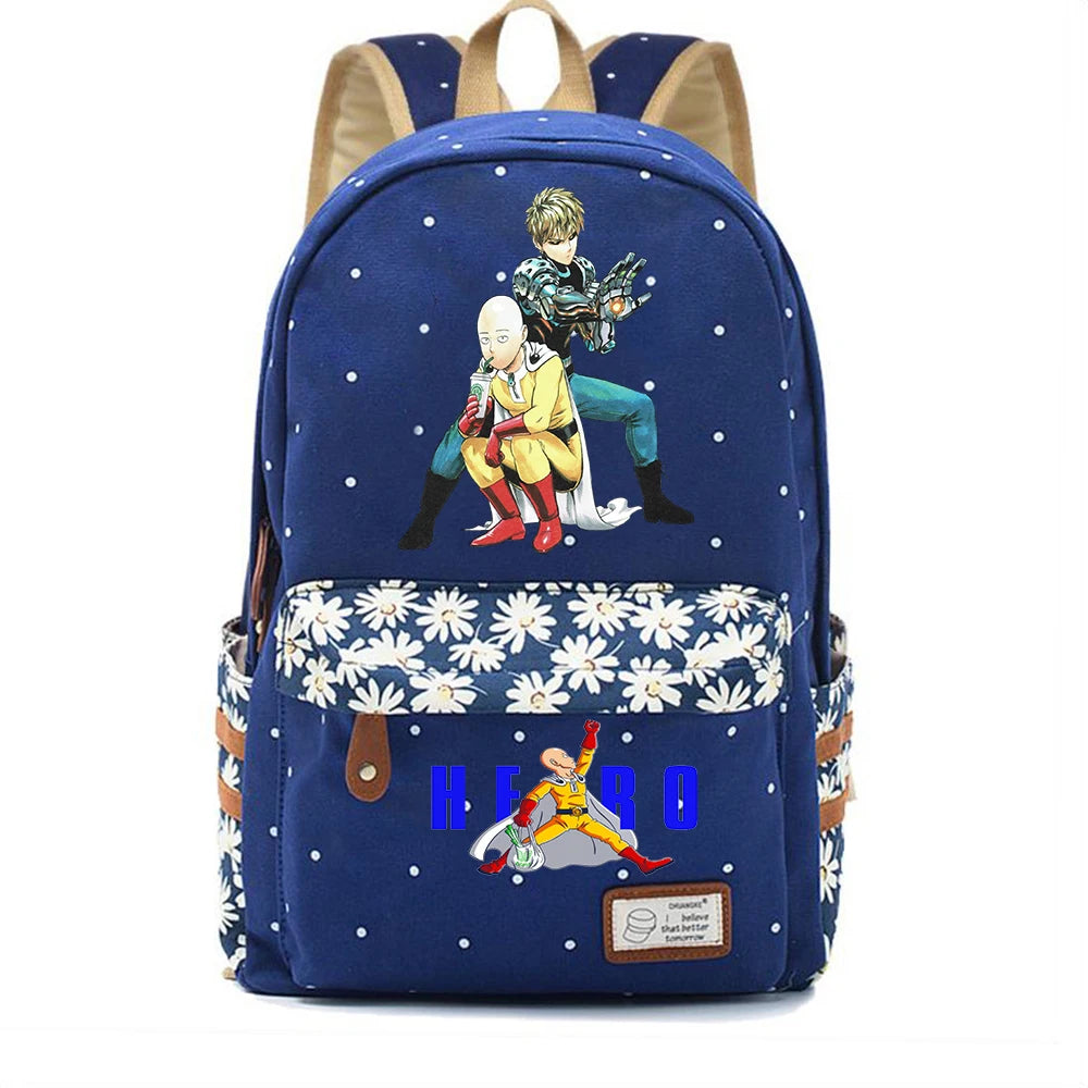 One Punch Man Backpack Unisex Student Schoolbag Casual Packsack Mochila