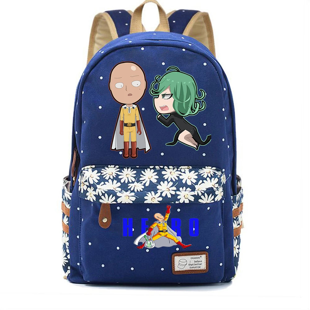 One Punch Man Backpack Unisex Student Schoolbag Casual Packsack Mochila