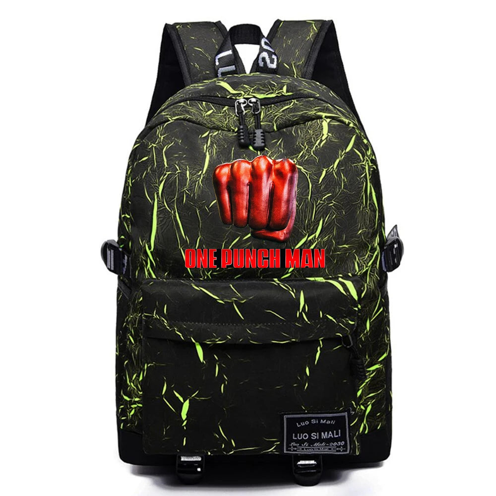 Anime One Punch-Man Casual Backpack Schoolbag Mochila High Teenger Packsack