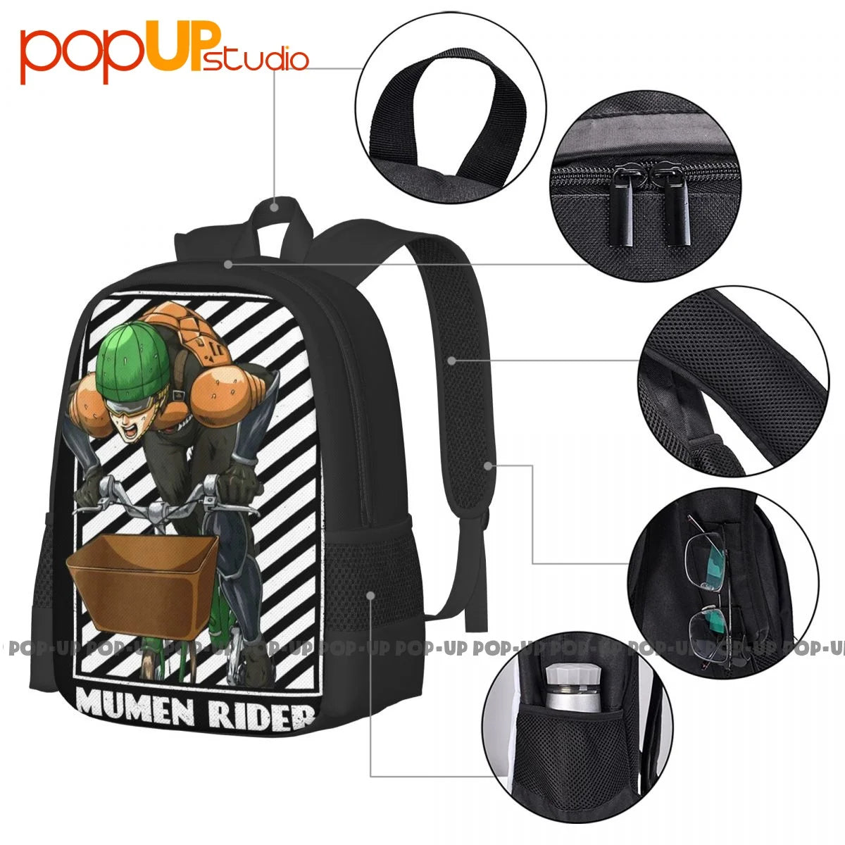 One Punch Man Mumen Rider Backpack Large Capacity Travel Schoolbag