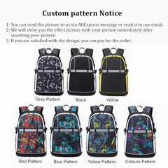 One Punch Man Student USB Backpack Reflective Stripe Bookbag