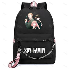 Anime SPY x FAMILY Backpack for School Girls Student Rucksack Usb Charging