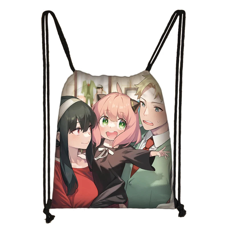 Anime SPYFAMILY Japanese Backpack Ladies Harajuku Spy x Family Drawstring Bags