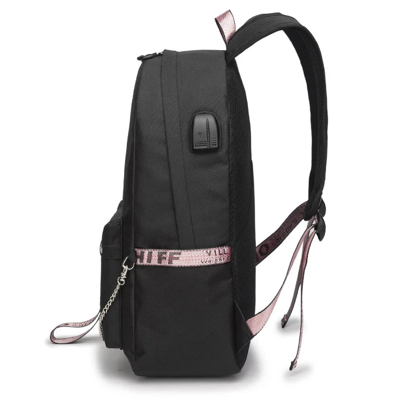 Slayer Tanjirou Kamado Backpack Demon Cosplay USB Charging Unisex Daily Bag