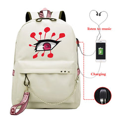 Demon Slayer Uzui Eyes Backpack School Bag Kimetsu No Yaiba