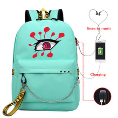 Demon Slayer Uzui Eyes Backpack School Bag Kimetsu No Yaiba