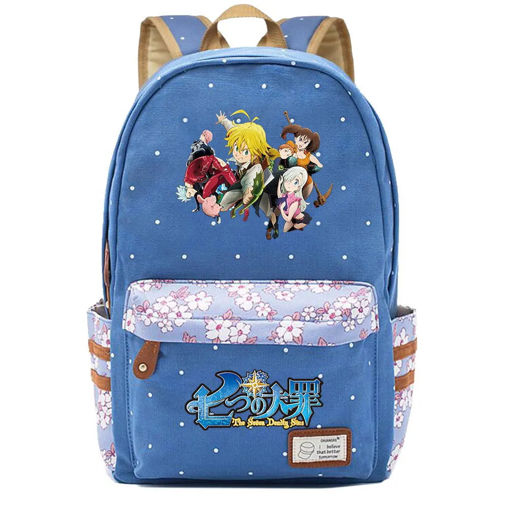 Anime Seven Deadly Sins Teen Backpack Student Schoolbag High Knapsack