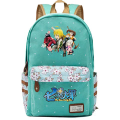 Anime 7 Deadly Sins Zip Backpack Student Schoolbag Cartoon Packsack