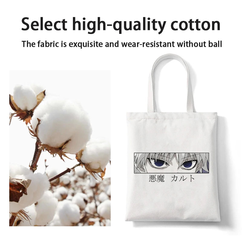 Hunter X Hunter Killua Zoldyck Shopping Bag Canvas Tote Large Capacity Handbag