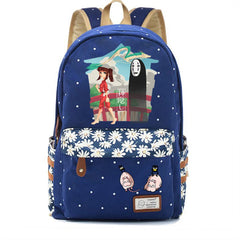 Spirited Away Canvas Backpack Casual Schoolbag High Packsack