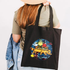 Spirited Away Totoro Shoulder Bag Harajuku Tote Eco Cotton