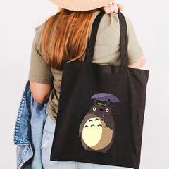 Spirited Away Totoro Shoulder Bag Harajuku Tote Eco Cotton
