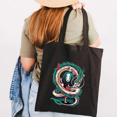 Spirited Away Totoro Shoulder Bag Harajuku Tote Eco Cotton
