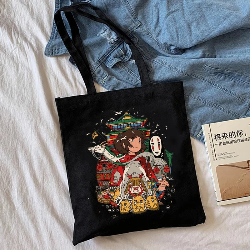 Spirited Away Totoro Shopping Bag Harajuku Tote Women