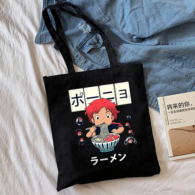 Spirited Away Totoro Shopping Bag Harajuku Tote Women