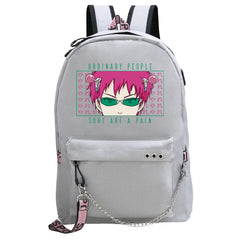 Anime Saiki K School Backpack for Teen Girls USB Backpack