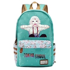 Tokyo Ghoul Canvas Backpack Teenger Zip Packsack Casual Print Knapsack Student