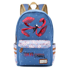 Tokyo Ghoul Canvas Backpack Teenger Zip Packsack Casual Print Knapsack Student