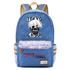 Tokyo Ghoul Canvas Backpack Teenger Zip Packsack Casual Print Knapsack Student