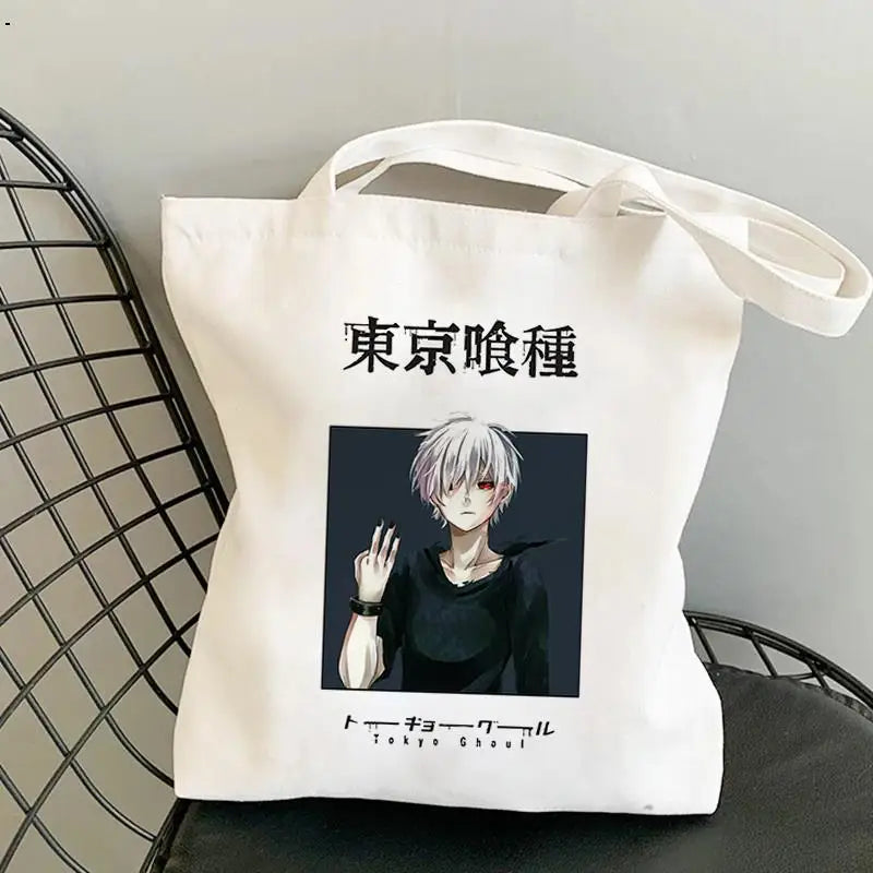 Anime Tokyo Ghoul Print Shoulder Bag Canvas Bag Harajuku Shopper Bag