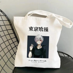 Anime Tokyo Ghoul Print Shoulder Bag Canvas Bag Harajuku Shopper Bag