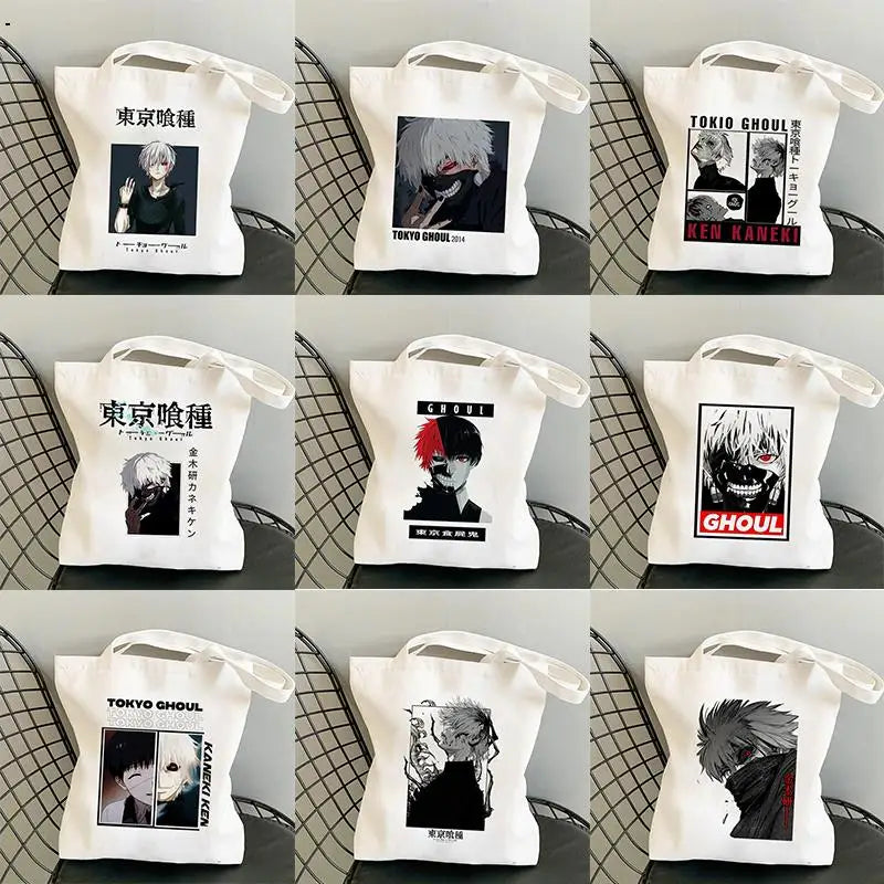 Anime Tokyo Ghoul Print Shoulder Bag Canvas Bag Harajuku Shopper Bag