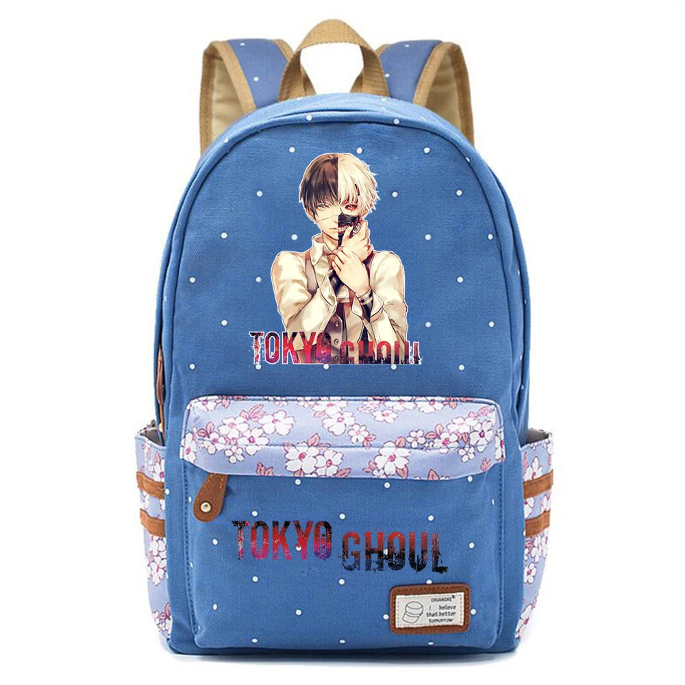 Anime Tokyo Ghoul Teenger Zip Packsack Casual Backpack Unisex Student