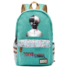 Anime Tokyo Ghoul Zip Print Backpack Student Schoolbag Canvas Packsack