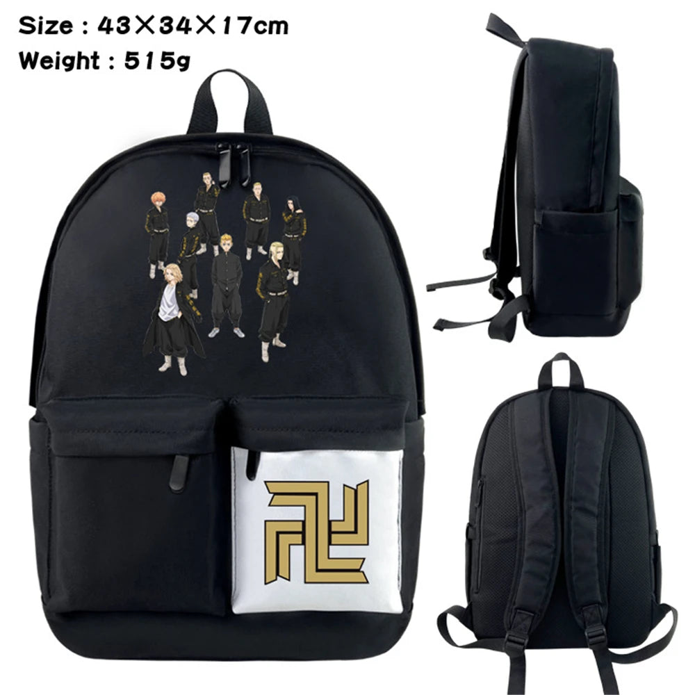 Tokyo Revengers Nylon Backpack Schoolbag Laptop Bag