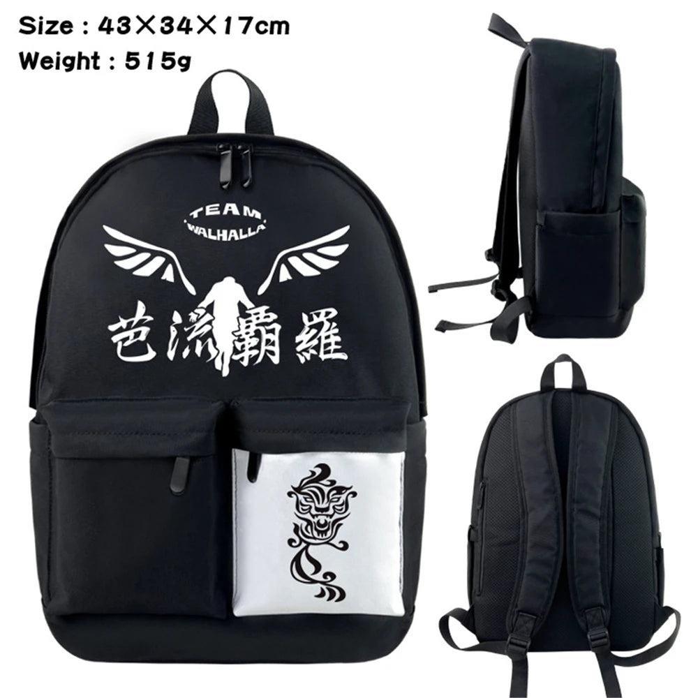 Tokyo Revengers Nylon Backpack Schoolbag Laptop Bag