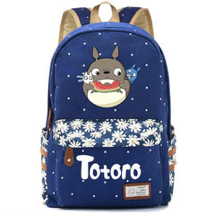 Anime Totoro Casual Backpack Canvas Student Schoolbag Packsack
