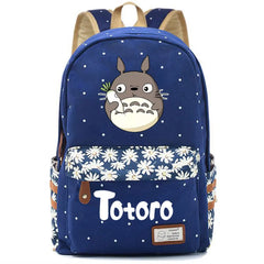 Anime Totoro Casual Backpack Student Schoolbag Canvas High Teenger