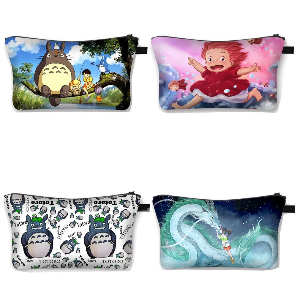 Totoro / Ponyo Cosmetic Bag Makeup Bag Travel Organizer for Women Girls