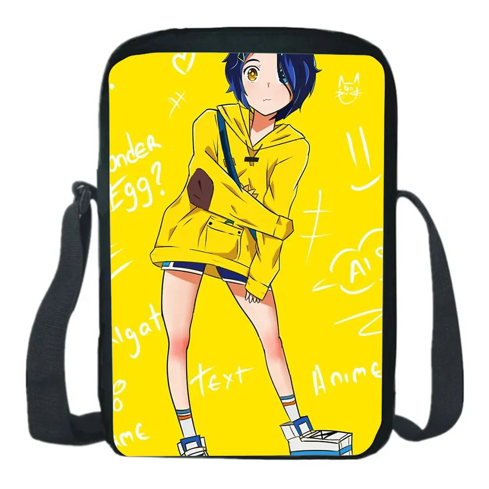 Anime Wonder Egg Priority Shoulder Bag CrossBody Rucksack Women Casual Messenger