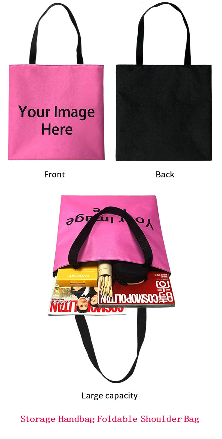 Anime Yarichin Club Tote Bag Student Bookbag Woman Large Capacity Shopping Bag