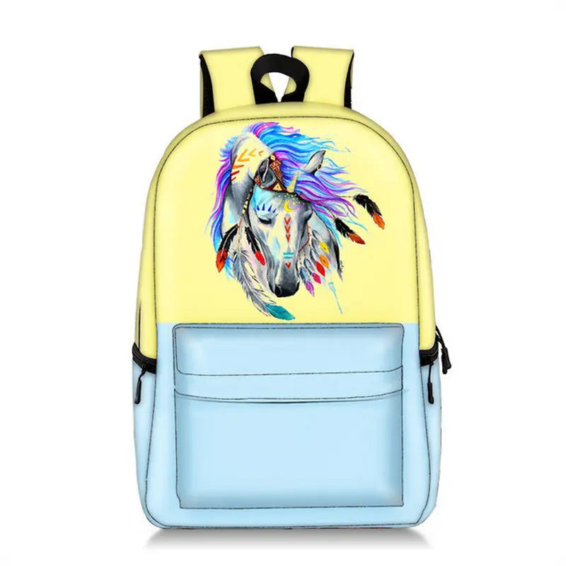 Anime backpack canvas Boys Girls Teenagers schoolbag Rucksack men women