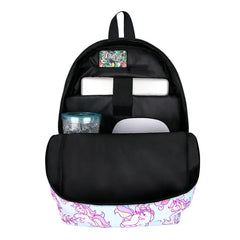 Anime backpack canvas Boys Girls Teenagers schoolbag Rucksack men women
