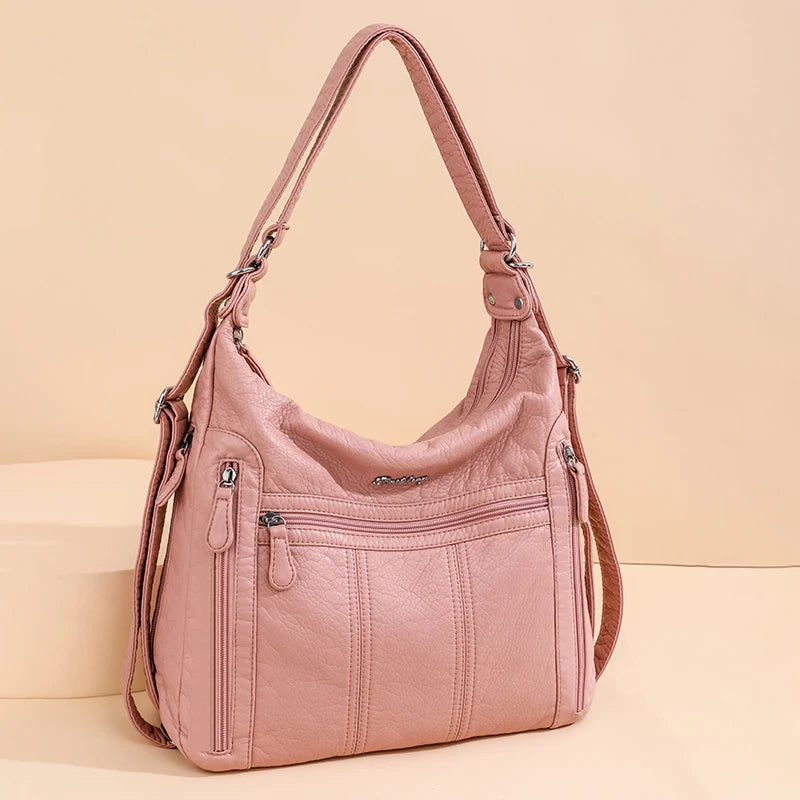 Crossbody Bag Pu Leather Shoulder Bag Pink