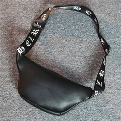 Unisex Waist Bag Pu Leather Fanny Packs Punk Style Rivet Chest Bag