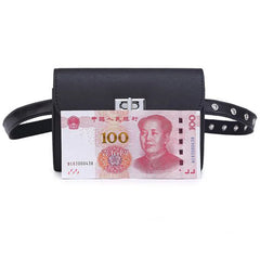 Pu Leather Waist Bag for Women Adjustable Hip Bag Small Bum Bag
