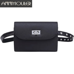 Pu Leather Waist Bag for Women Adjustable Hip Bag Small Bum Bag