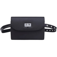 Pu Leather Waist Bag for Women Adjustable Hip Bag Small Bum Bag