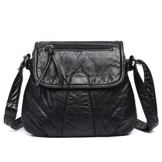 Women Soft PU Leather Clutch Vintage Shoulder Messenger Bag
