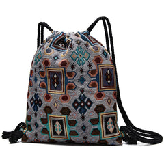 Vintage Bohemian Style Canvas Shoulder Bag for Women