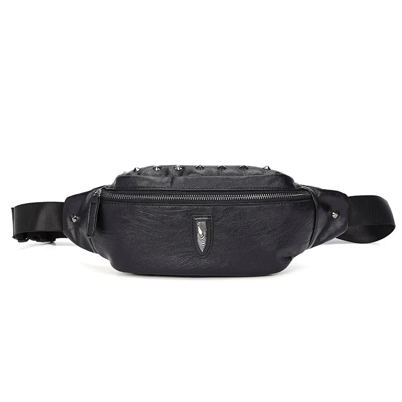 Punk Rivet Waist Bag Fanny Pack Unisex Phone Pouch