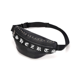Unisex Punk Style Waist Bag Faux Leather Shoulder Chest Bum Bag