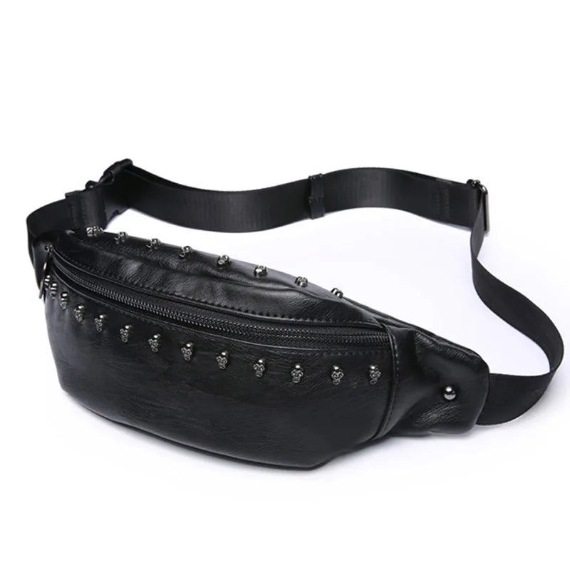 Skull Chest Bag Unisex Waist Pack Phone Pouch Men Women Fanny Pack Bum Bag