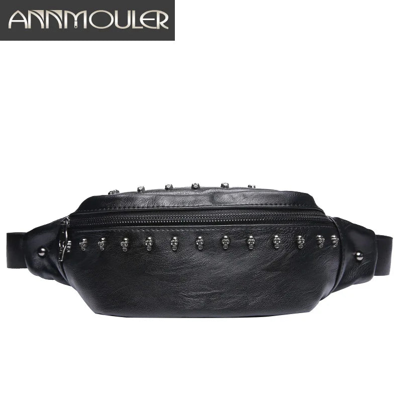 Skull Chest Bag Unisex Waist Pack Phone Pouch Men Women Fanny Pack Bum Bag