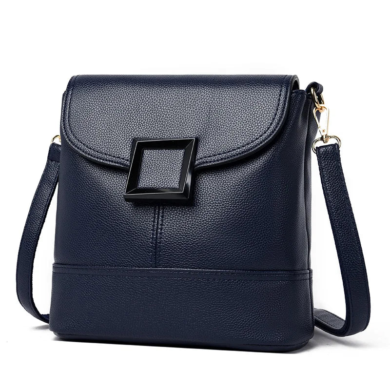 Casual Faux Leather Messenger Bag Women Shoulder Handbag Tote Purse