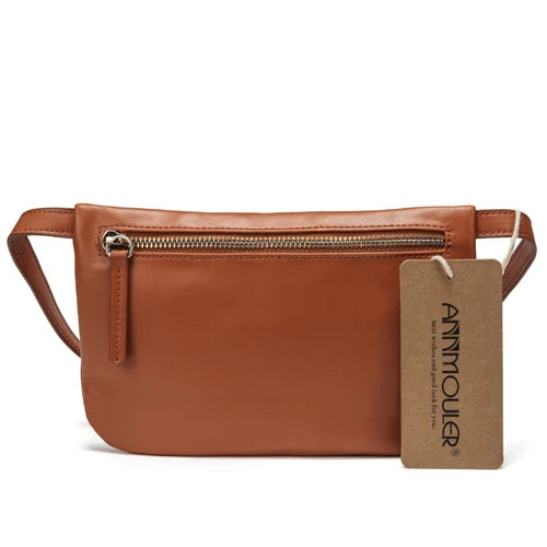 Women Small Waist Bag Pu Leather Fanny Pack Slim Waist Pack